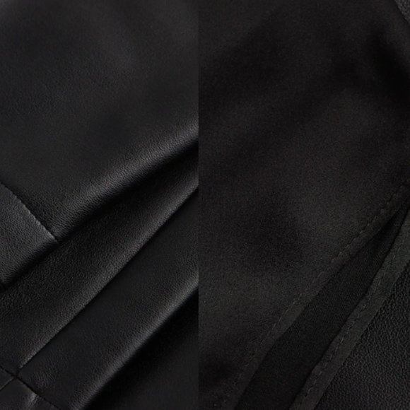 New w/ Tags BLACK Faux Leather Cap Sleeve Jumpsuit~ Large. - Picture 5 of 5